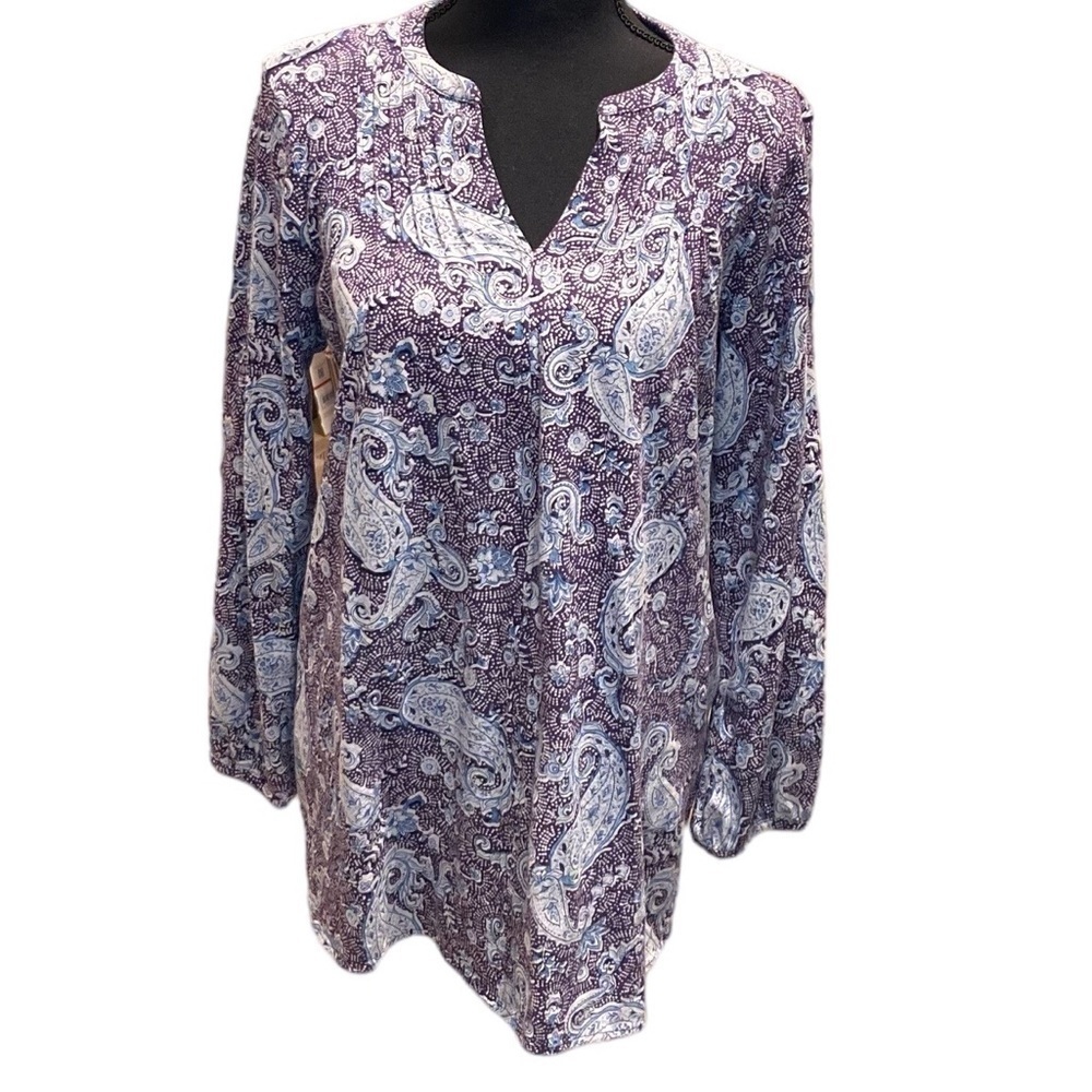 PURE Jill Pin Tucked Knit Top/Tunic Size Medium